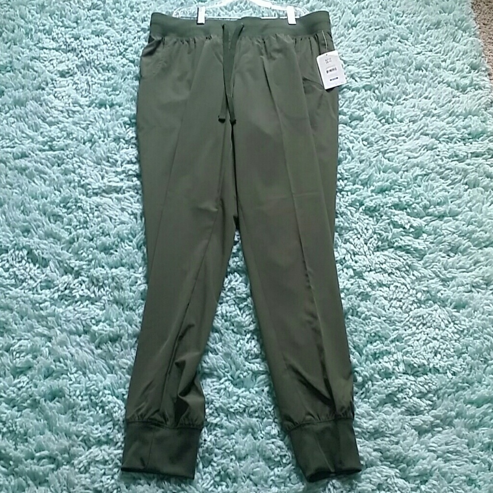 Olive Green Active Pants